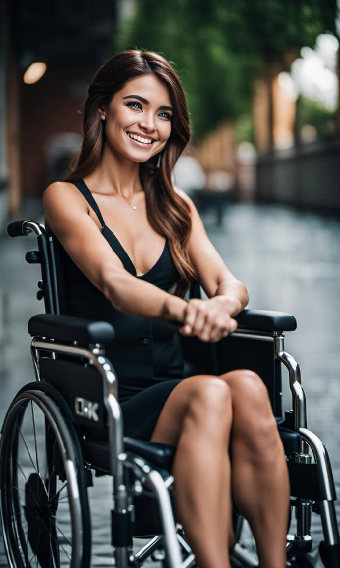 A supercute legless woman in wheelchair by dakdae on DeviantArt