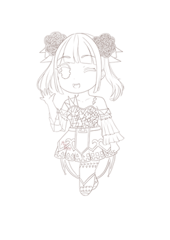 Arai chibi transparent lineart