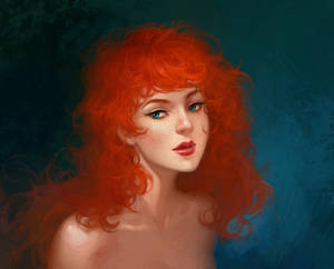 redhead curls by eleth-art