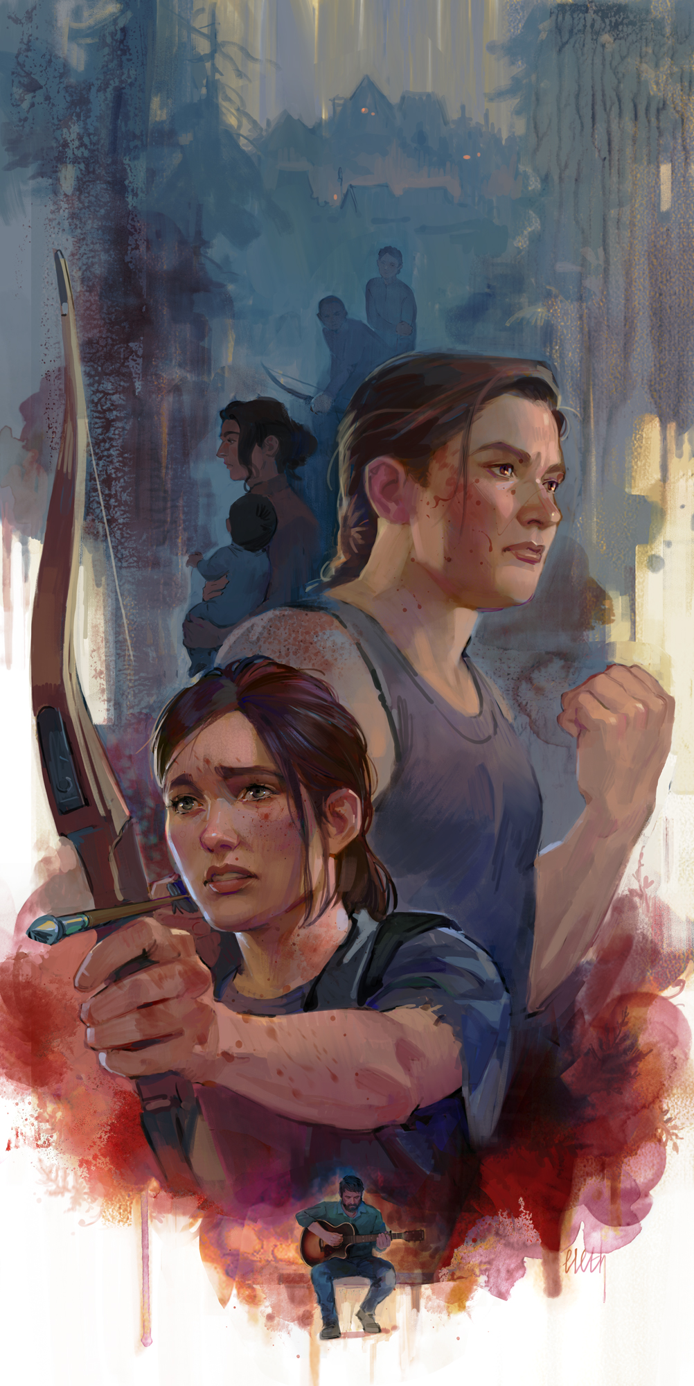 The Last of Us 2 - J.J, Ellie, and Abby by mikelshehata on DeviantArt