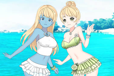 smurfette an tink by lunatwo
