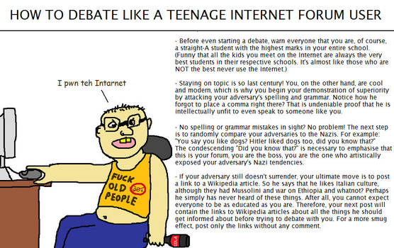 How to debate like a teenage Internet forum user