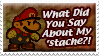 Mario 'stache Stamp