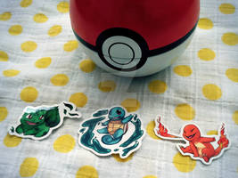 Pokemon_Stickers_Starters! (Gen 1, printed!)