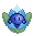 Blue Blooming Emote w/Transparent Background by Tangerineandpuce