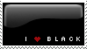 I love black stamp