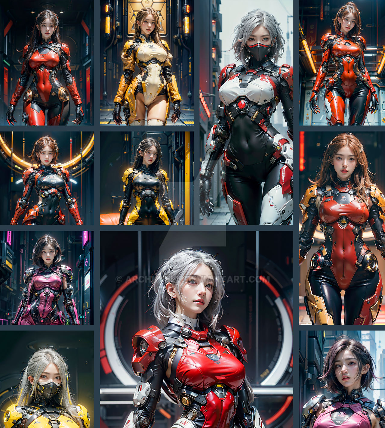 Mecha Rena Girls Neo Mecha Girls Album Poster by ArchKvell on DeviantArt