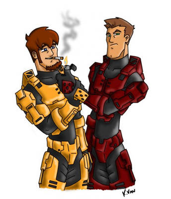 Grif and Simmons by on DeviantArt