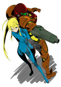 Zero Suit Samus And Varia Suit