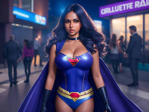 Beautiful Indian Girl in 'A Super Costume'