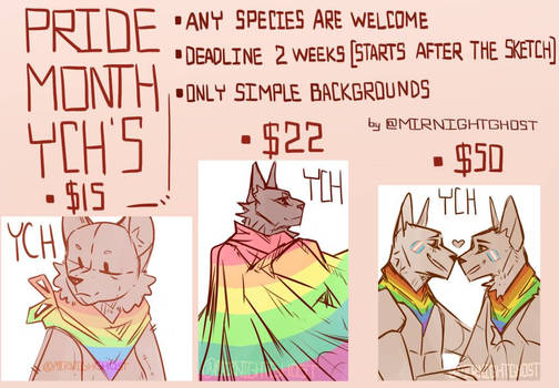 PRIDE MONTH YCH'S 