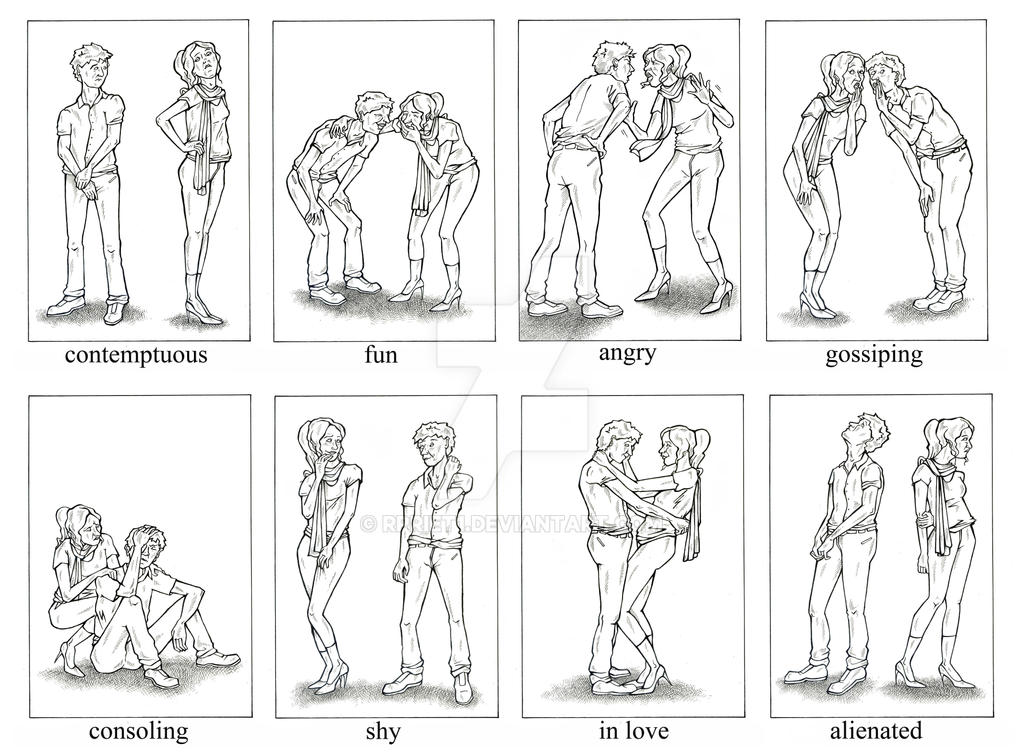 Body Language Drawing. F body language by Rpriet1 on DeviantArt