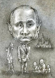 Caricature Vladimir Putin