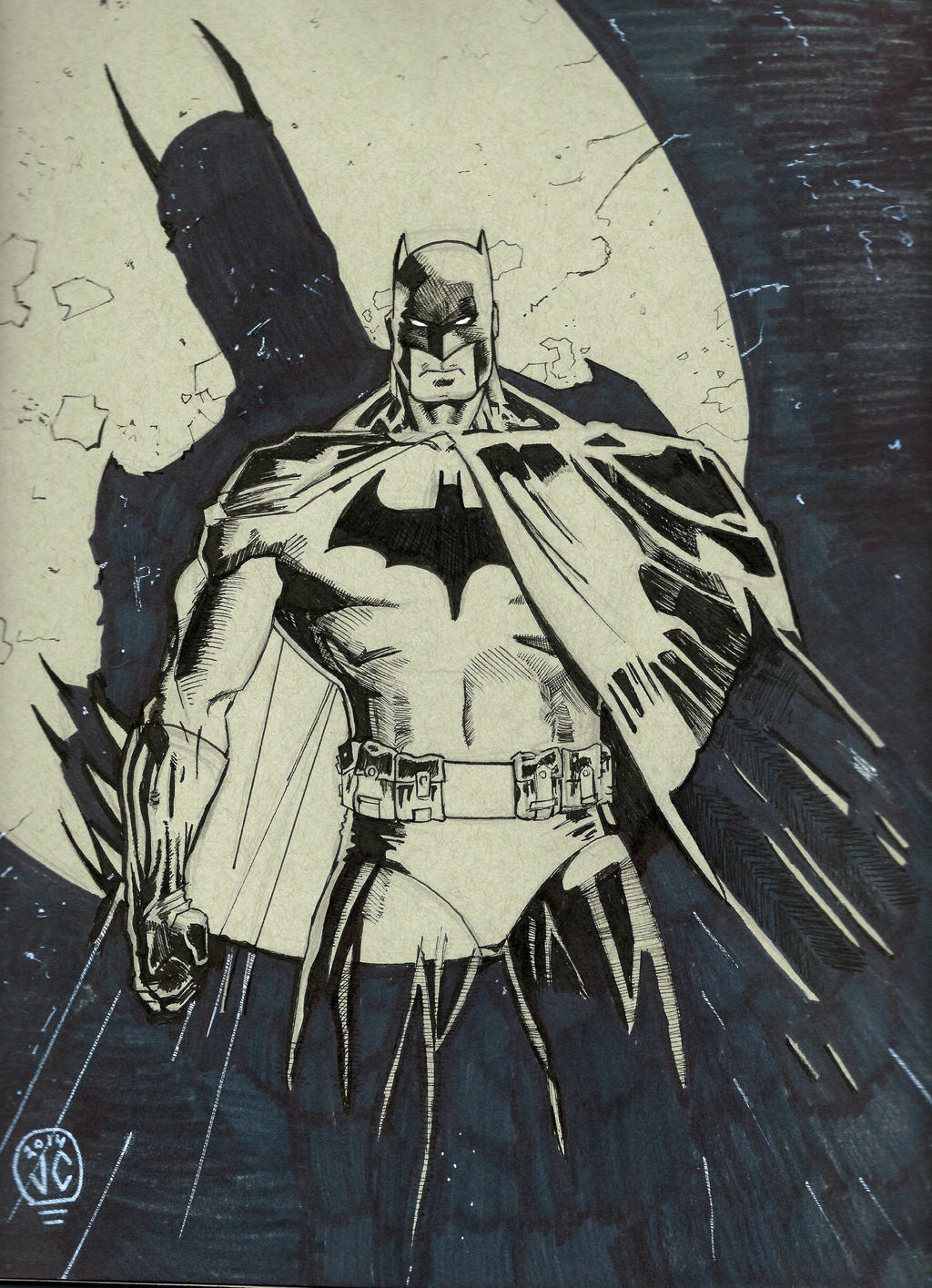 Batman Comic Drawing By Jessecarlsteen On Deviantart