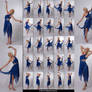 Stock: Kari 25 elegant dance poses in blue dress