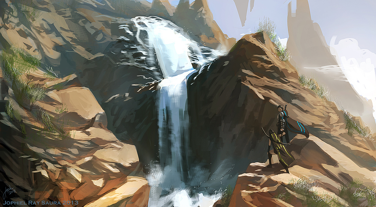 Speed paint: waterfalls