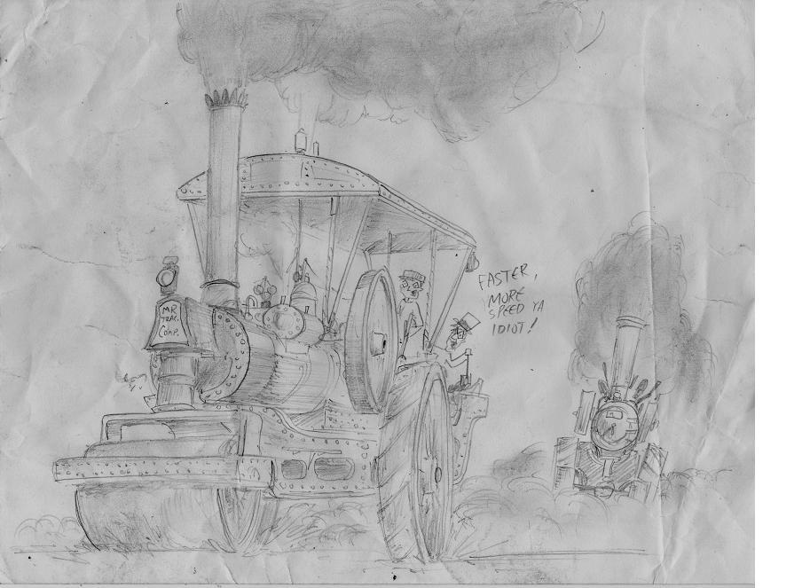 traction engine chase by PaxAeternum on DeviantArt