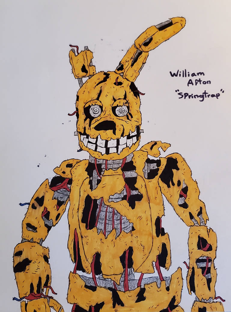 Springtrap Drawn Springtrap (Hand Drawn) by MKStoryland on DeviantArt