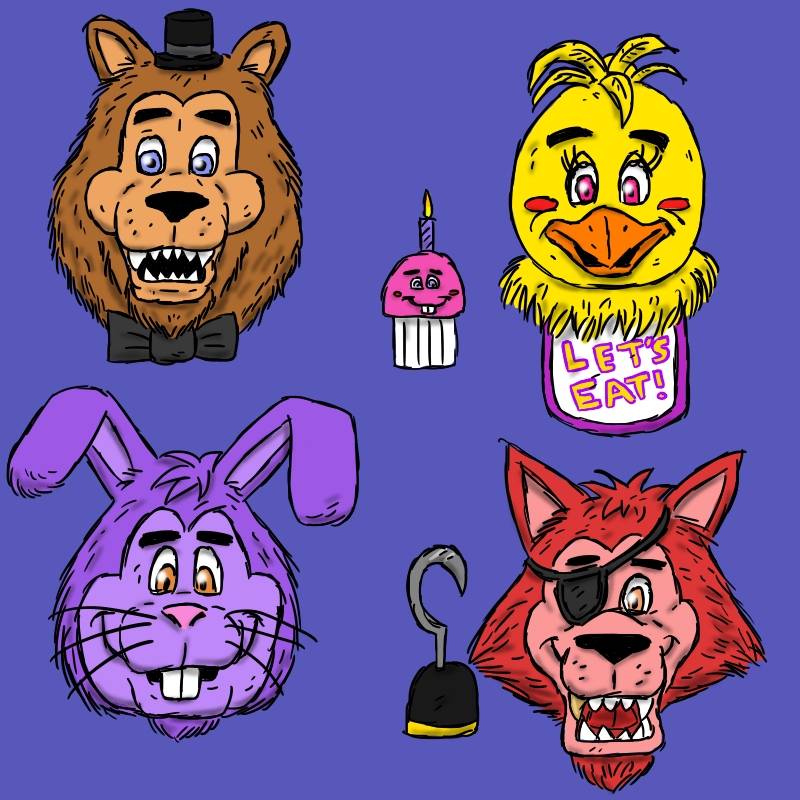 Five Nights at Freddy's mascot redesigns by MKStoryland on DeviantArt