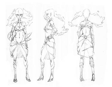 character design, style 2, female 2