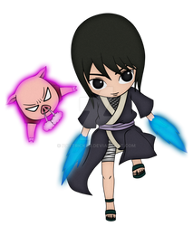 Shizune + Tonton - Chibi