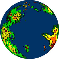 Zainter - Spherical Altitude Map - South Pole