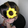 Duct Tape Sunflower Hair Clip