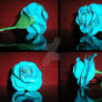 Duct tape blue rose