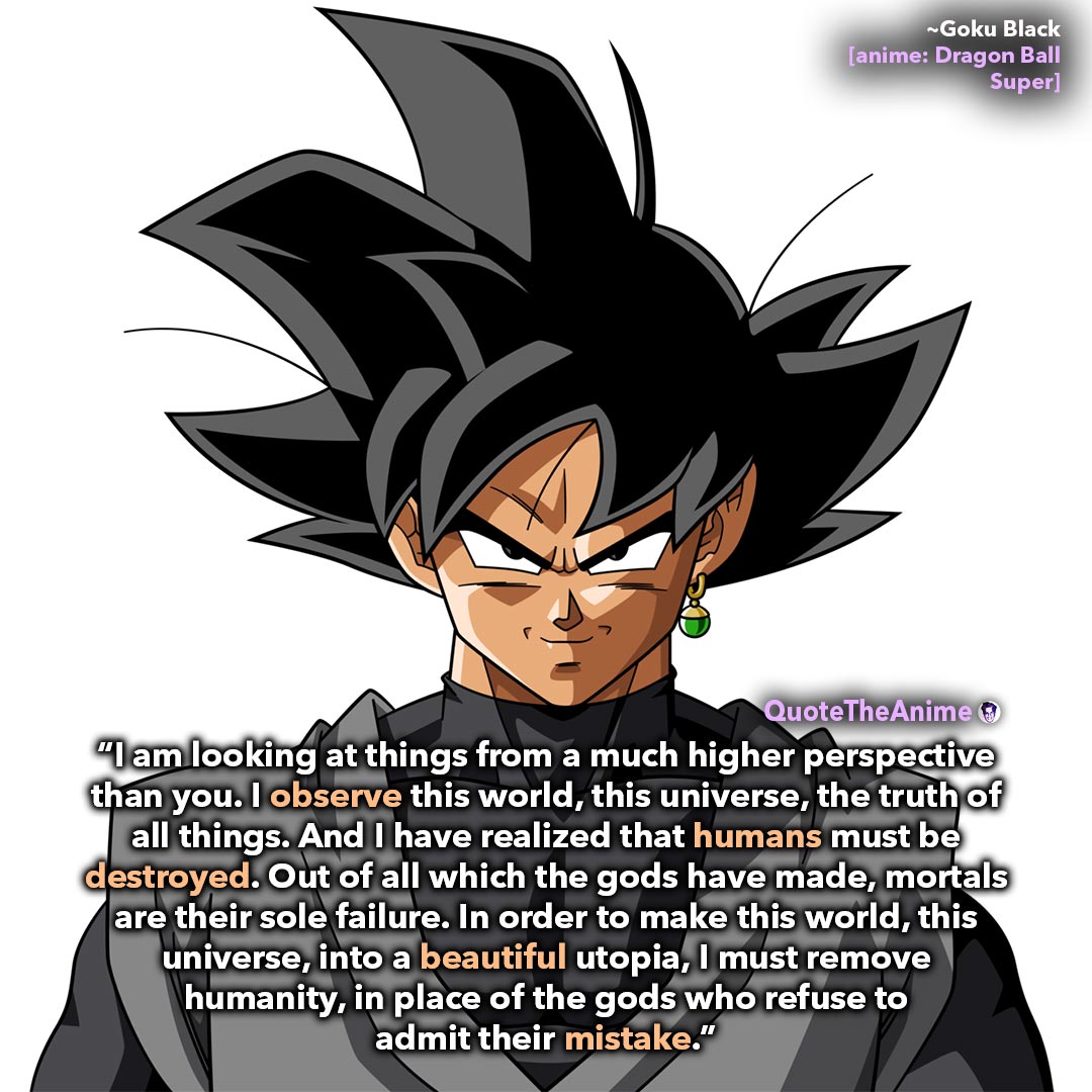 15 Dragon Ball Quotes Goku Black Quotes By Quotetheanime On Deviantart