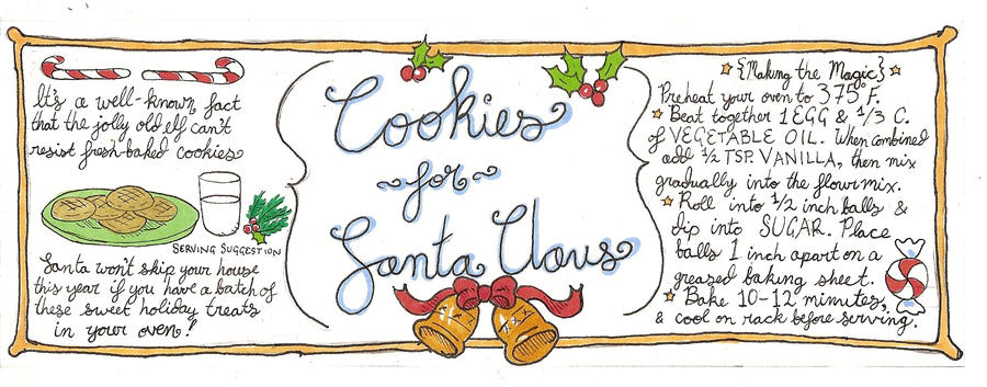 Cookies for Santa jar label