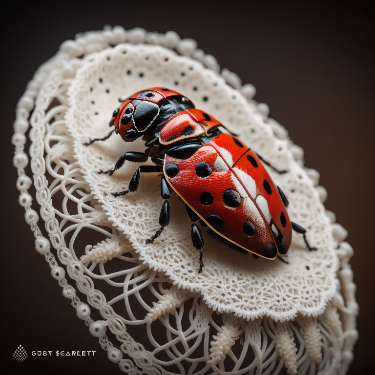 Lacy Ladybug ladybug on lace by scalettworld on DeviantArt