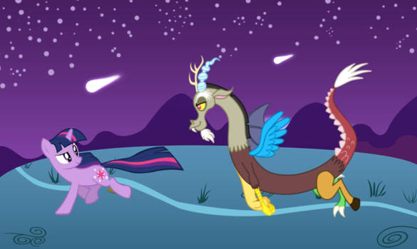 Discord and Twilight running in the night!