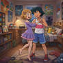 Gemini-Gemerated: Ash and Serena bedroom dance