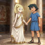 Lillie as Pandora and Ash as Epimetheus
