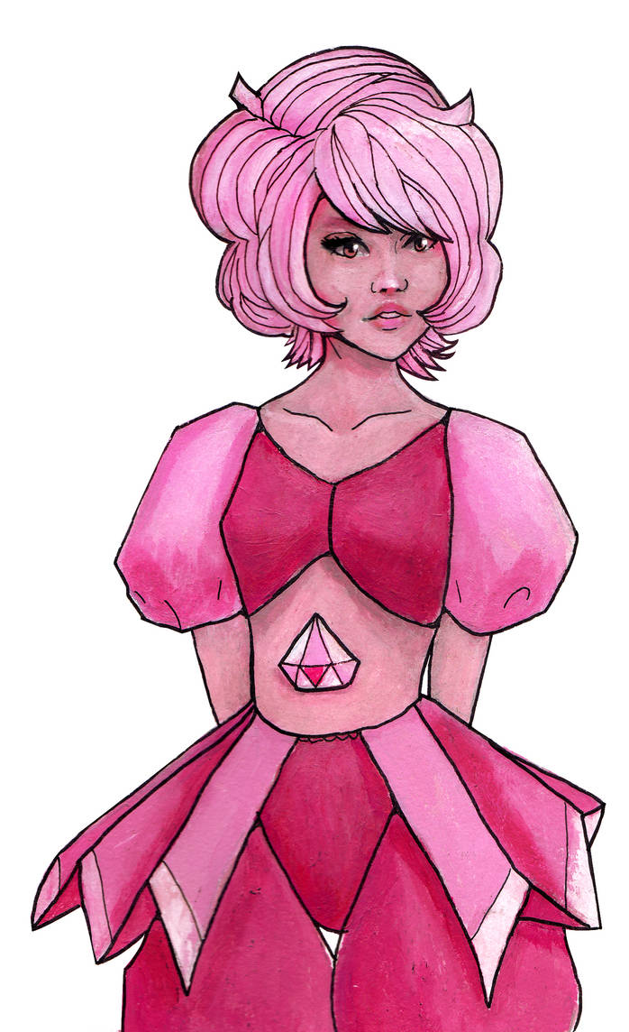 A lil acrylic painting I did of a more realistic pink diamond a few months ago and never got around to posting