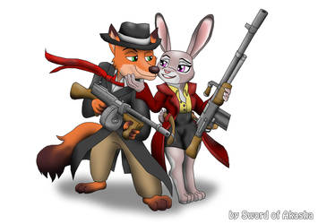 Nick Wilde and Judy Hopps Gangstas