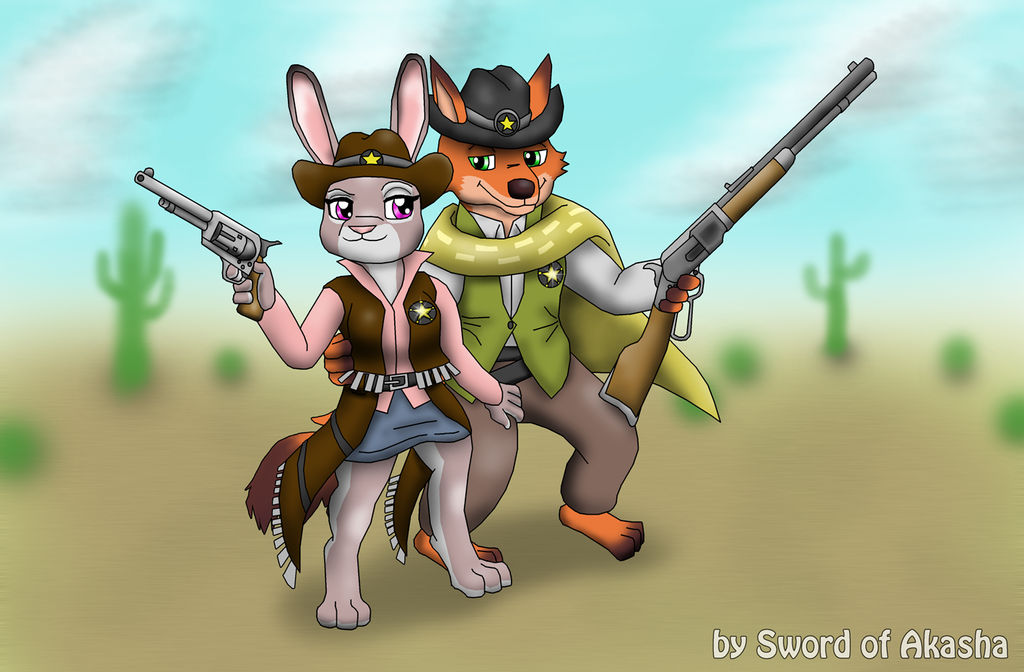 Judy and Nick Frontier Justice by Sword-of-Akasha