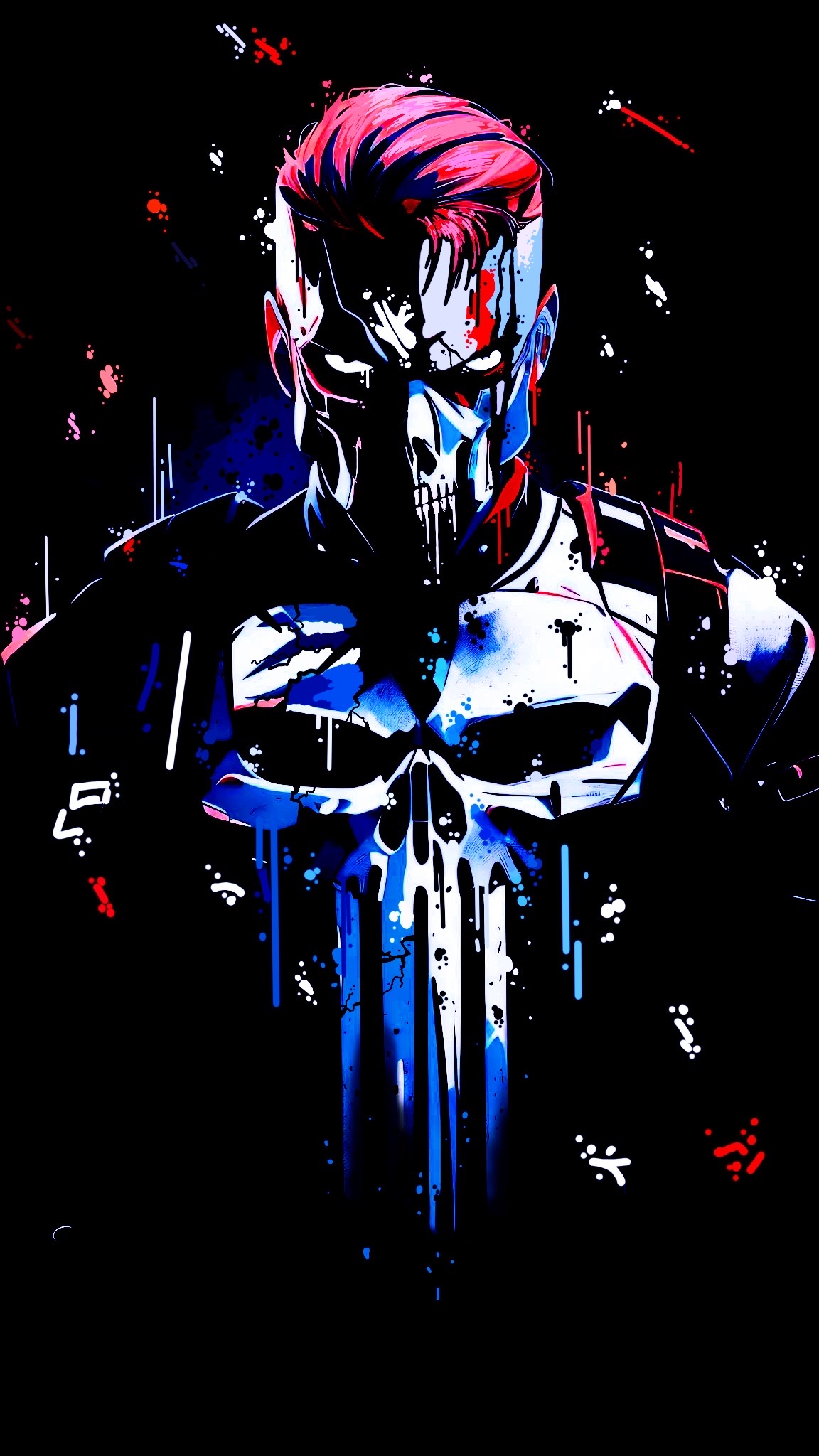 Premium AI Image  The skull of the punisher wallpapers