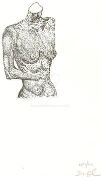 Stippled Female Bust