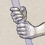 How to draw a hand holding a sword