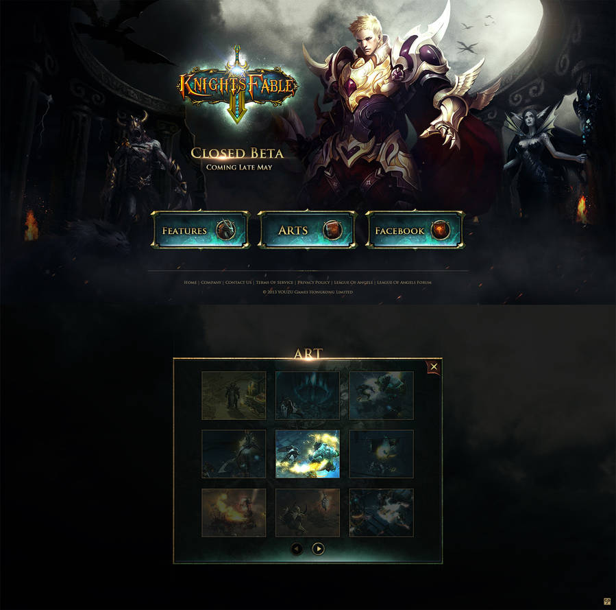 Knight's Fable/Game website by onejian
