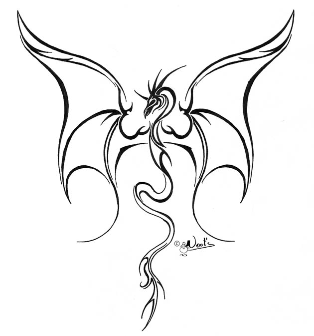 lined dragon tattoo 2