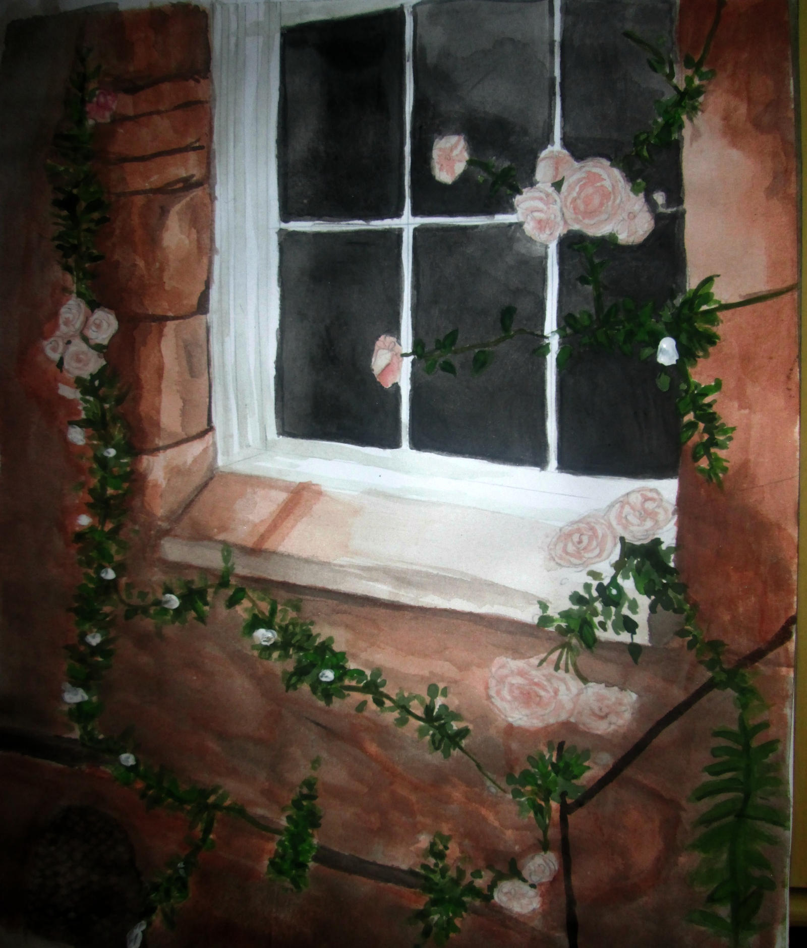 Window sill roses by mollymolly123 on DeviantArt