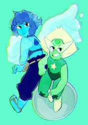 peridot and lapis' new forms!