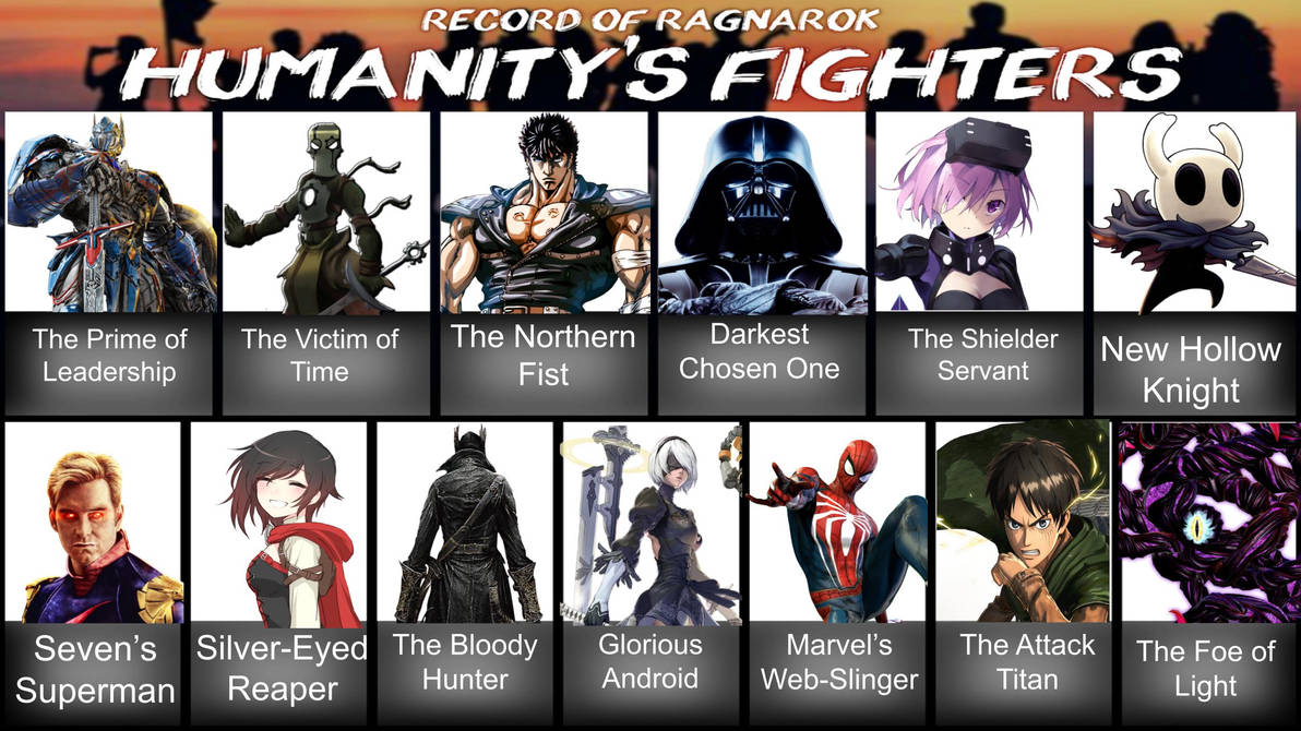 Record of Ragnarok Humanity's Fighters by Deathbattlewatcher5 on DeviantArt