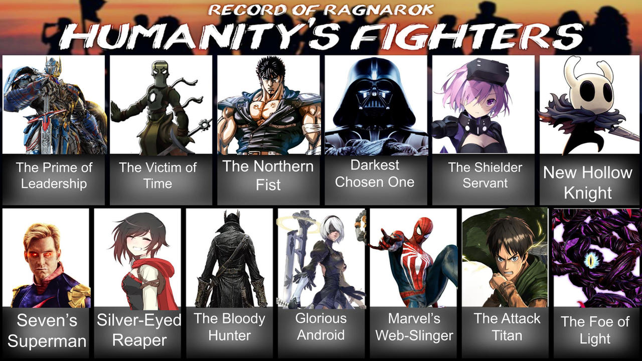 First Human Ror Record of Ragnarok Humanity's Fighters by Deathbattlewatcher5 on DeviantArt