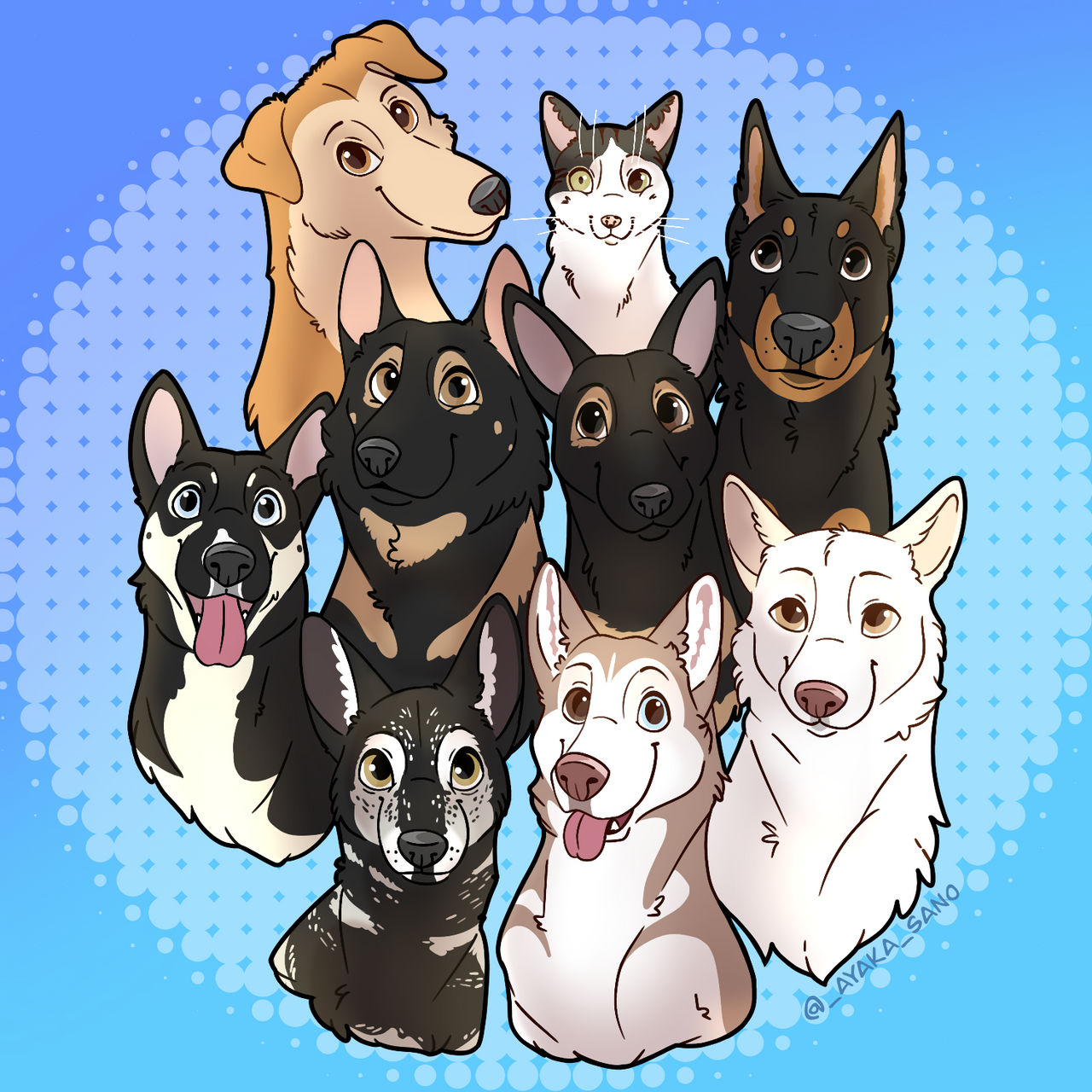 Disney style pet portrait commission by tidbitzwolfie on DeviantArt