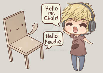 PewDiePie and Mr. Chair