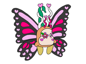 Heart Dee has butterfly wings