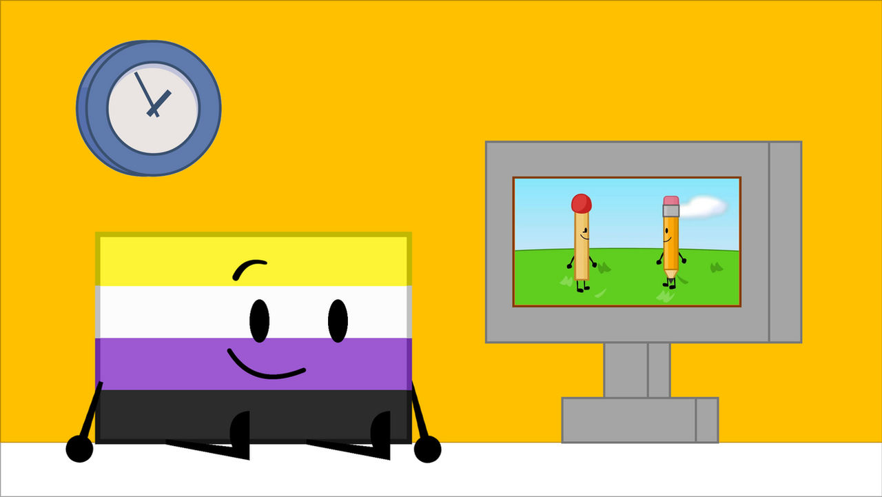 Non Existent Bfdi Non-Binary Flag watching BFDI by Windowisback on DeviantArt